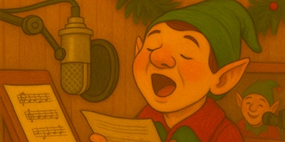 Lutin chanteur indépendant en studio